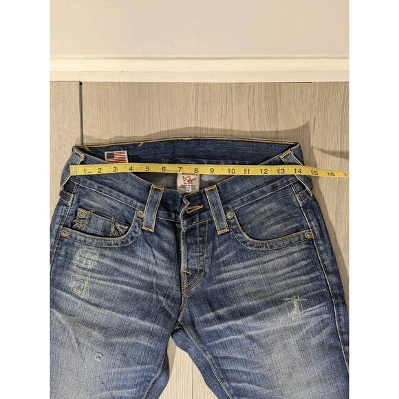 *Rare*True Religion Men's Distressed Geno Slim Fit Straight Jeans , 28x33 - Picture 11 of 13